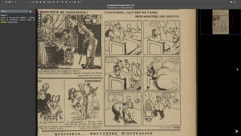 Illustration 4. Davine, « L’incendie ou l’art de faire disparaître les restes », Dimanche illustré, 12 novembre 1933 